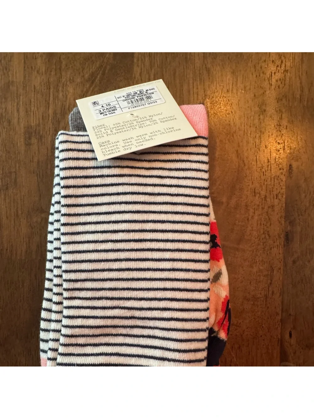 Bundle: new day Floral, Stripe, Polka Dot Socks - 9 Pairs Total